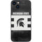 Michigan State University Black and White Stripes iPhone 14 Plus Skin