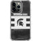 Michigan State University Black and White Stripes iPhone 15 Pro Clear Case