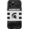Michigan State University Black and White Stripes iPhone 15 Pro Max Impact Case