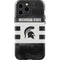 Michigan State University Black and White Stripes iPhone 14 Pro Max Impact Case