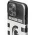 Michigan State University Black and White Stripes iPhone 15 Pro Max Impact Case