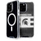 Michigan State University Black and White Stripes iPhone 15 Pro Max MagSafe Case