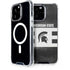 Michigan State University Black and White Stripes iPhone 14 Pro Max MagSafe Case