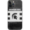 Michigan State University Black and White Stripes iPhone 14 Pro Max Skin