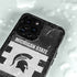 Michigan State University Black and White Stripes iPhone 14 Pro Max Waterproof Case