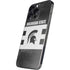 Michigan State University Black and White Stripes iPhone 14 Pro Skin