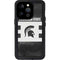 Michigan State University Black and White Stripes iPhone 14 Pro Waterproof Case