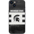 Michigan State University Black and White Stripes iPhone 14 Skin