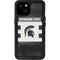 Michigan State University Black and White Stripes iPhone 15 Plus Waterproof Case