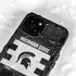 Michigan State University Black and White Stripes iPhone 15 Waterproof Case