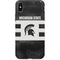 Michigan State University Black and White Stripes iPhone 8 Pro Case