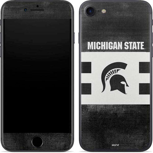Michigan State University Black and White Stripes iPhone 8 Skin