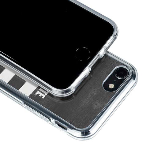 Michigan State University Black and White Stripes iPhone SE (2nd & 3rd Gen) Clear Case