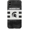 Michigan State University Black and White Stripes iPhone X Pro Case