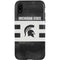 Michigan State University Black and White Stripes iPhone XR Pro Case