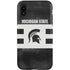 Michigan State University Black and White Stripes iPhone XR Pro Case