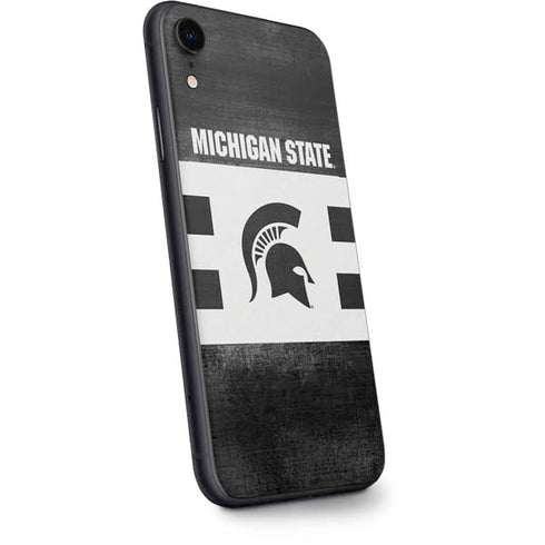 Michigan State University Black and White Stripes iPhone XR Skin