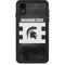 Michigan State University Black and White Stripes iPhone XR Waterproof Case