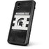 Michigan State University Black and White Stripes iPhone XR Waterproof Case