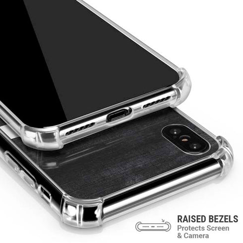 Michigan State University Black and White Stripes iPhone XS Max Clear Case