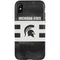 Michigan State University Black and White Stripes iPhone XS Pro Case