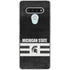 Michigan State University Black and White Stripes LG Stylo 6 Clear Case