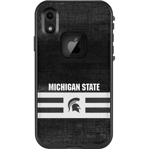 Michigan State University Black and White Stripes LifeProof Fre iPhone Skin