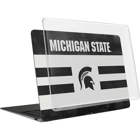 Michigan State University Black and White Stripes MacBook Air 13in M1 (2021) Case plus Skin