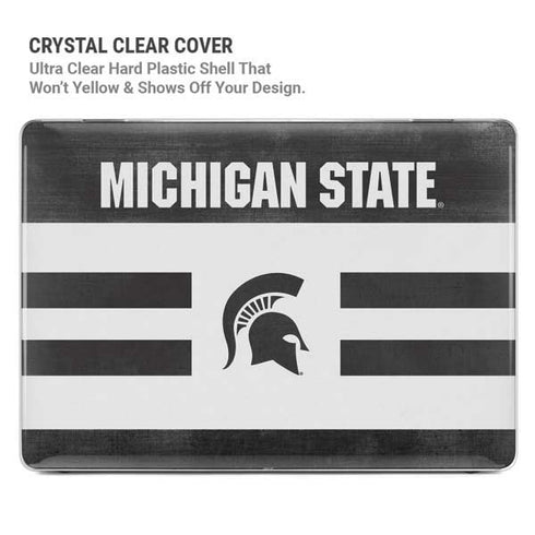 Michigan State University Black and White Stripes MacBook Air 13in M1 (2021) Case plus Skin