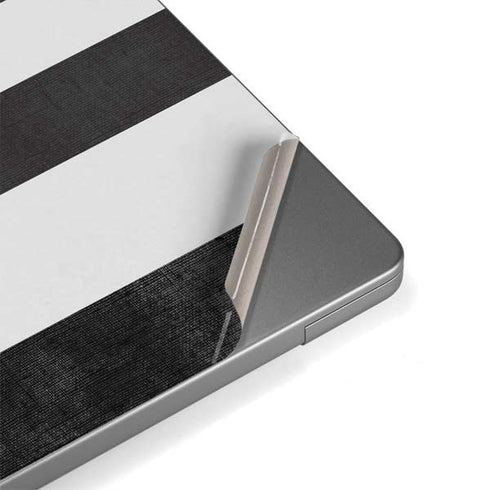 Michigan State University Black and White Stripes MacBook Pro 14in (2021-24) Skin
