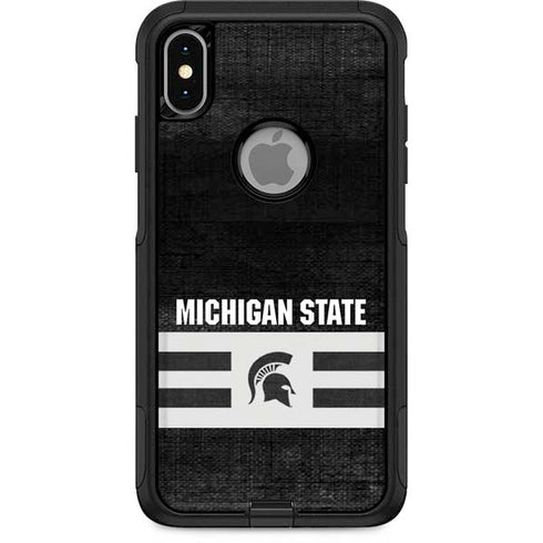 Michigan State University Black and White Stripes Otterbox Commuter iPhone Skin