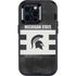 Michigan State University Black and White Stripes Otterbox Defender iPhone Skin