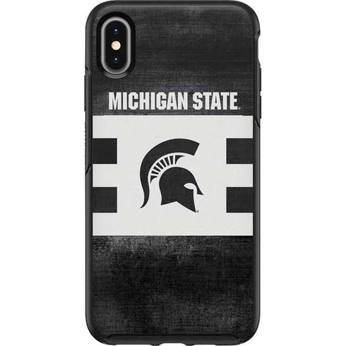 Michigan State University Black and White Stripes Otterbox Symmetry iPhone Skin