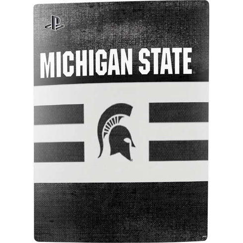 Michigan State University Black and White Stripes PS5 Bundle Skin