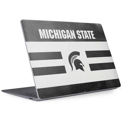Michigan State University Black and White Stripes Surface Laptop 3 13.5in Skin