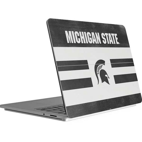 Michigan State University Black and White Stripes Surface Laptop Studio Skin
