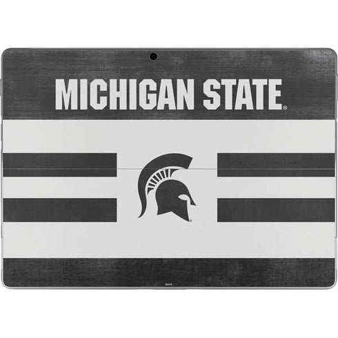 Michigan State University Black and White Stripes Surface Pro 8 Skin