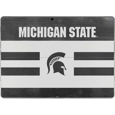 Michigan State University Black and White Stripes Surface Pro 9 Skin