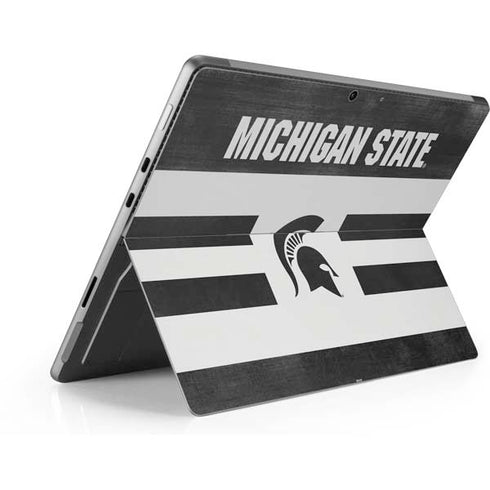 Michigan State University Black and White Stripes Surface Pro 9 Skin