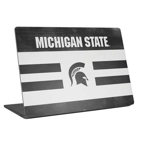 Michigan State University Black and White Stripes Universal Laptop 12in (9.8 x 6.8in) Skin