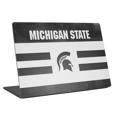 Michigan State University Black and White Stripes Universal Laptop 16in (13 x 9.4in) Skin