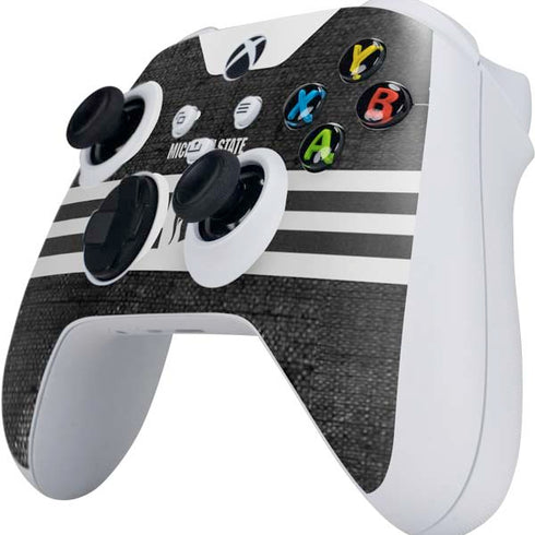 Michigan State University Black and White Stripes Xbox Series S Controller Skin