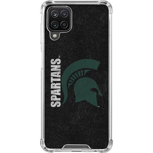 Michigan State University Bold Spartans Logo Galaxy A12 Clear Case