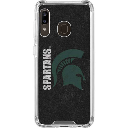 Michigan State University Bold Spartans Logo Galaxy A30 Clear Case