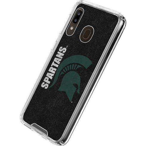 Michigan State University Bold Spartans Logo Galaxy A30 Clear Case