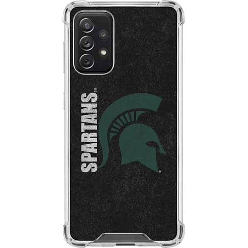 Michigan State University Bold Spartans Logo Galaxy A72 5G Clear Case