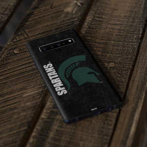 Michigan State University Bold Spartans Logo Galaxy S10 Plus Skin