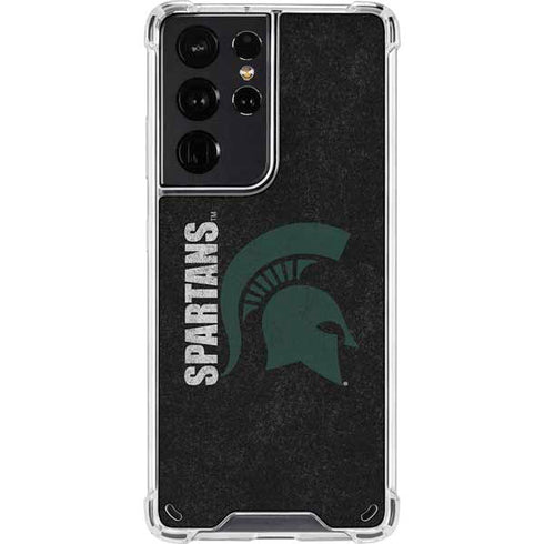 Michigan State University Bold Spartans Logo Galaxy S21 Ultra 5G Clear Case