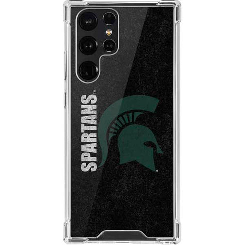 Michigan State University Bold Spartans Logo Galaxy S22 Ultra Clear Case
