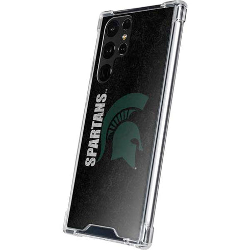 Michigan State University Bold Spartans Logo Galaxy S22 Ultra Clear Case